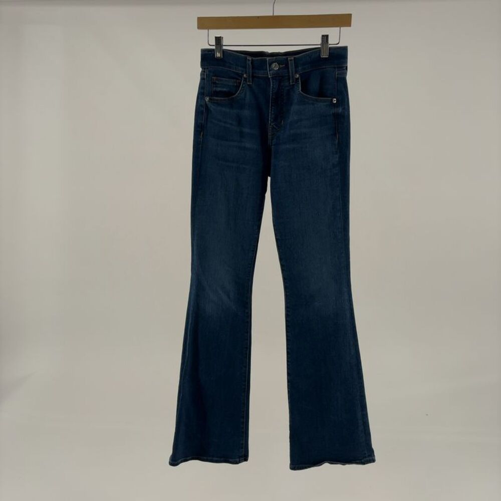 Veronica Beard Bright Blue High-Rise Flare Jeans